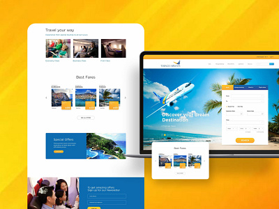 Tobago Airways - Landing Page Design branding design graphic design illustration logo user interface ux