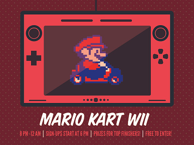 Mario Kart Tournament game gamer illustration mario mario kart nintendo super mario vector video game