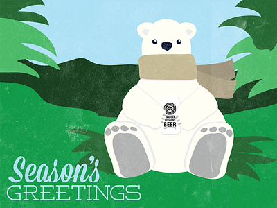 Seasons Greetings From The Dharma Initiative bear christmas cute dharma holidays lost polar bear santa season