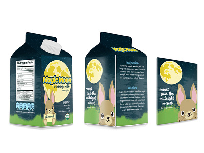 Magic Moon Baby Product, Warming Milk baby bunny children cute illustration package design packaging product product design