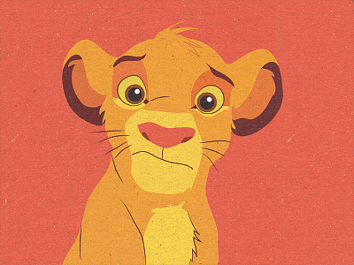 Simba II 90s animation children disney illustration lion lion king simba
