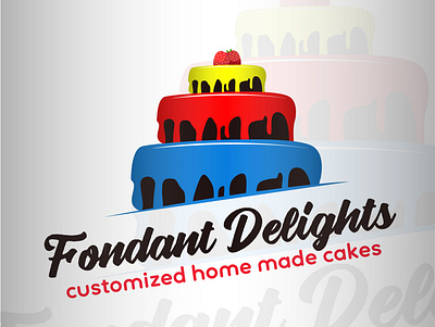 Fondant Delights (Cake Company) backery brand design brandidentity branding clean concept creative design graphic design logo simple sweet unique