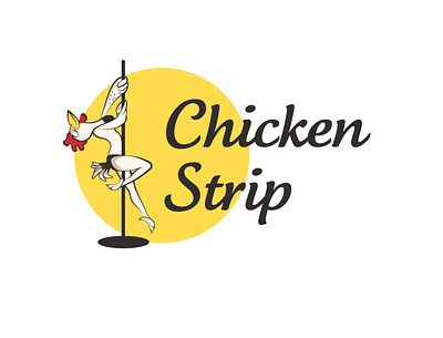 Chicken Strip brand design brandidentity branding chicken clean concept creative dancing design graphicdesign logo pole unique