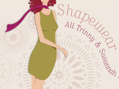 Shapewear illustration female figure green illustration
