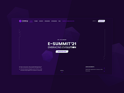 E-Summit 2021 branding branding design desktop illustraion logo ui web design website website design