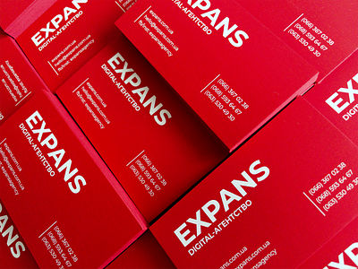 Business cards EXPANS branding business card design graphic design identity typography