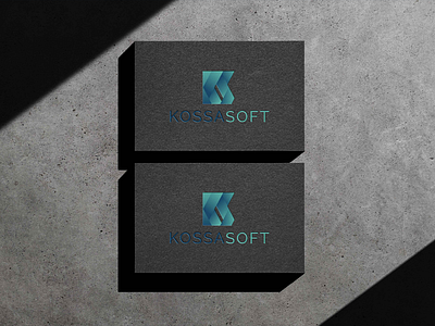 KossaSoft Business cards branding business card design graphic design identity logo typography