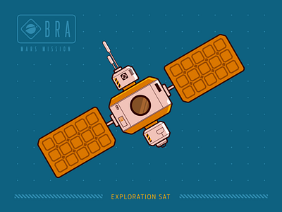 Mission Mars #2 - Exploration Sat astronaut concept mars mission satellite space travel vector
