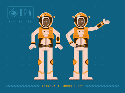 Mission Mars #3 - The Astronaut astronaut character animation character design mars space vector