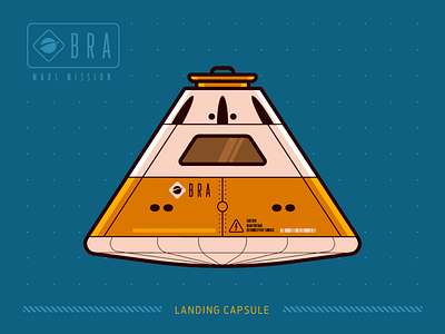 Mission Mars #4 - Landing Capsule astronaut capsule illustration mars space vector