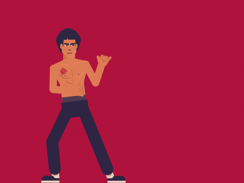 Bruce Lee - Motion Study animation bruce lee kick kung fu motion cycle