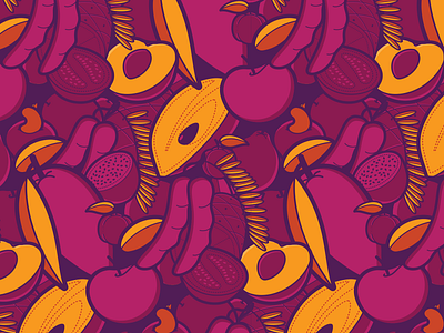 Fruit Pattern #3 branding fruit illustration package pattern vector