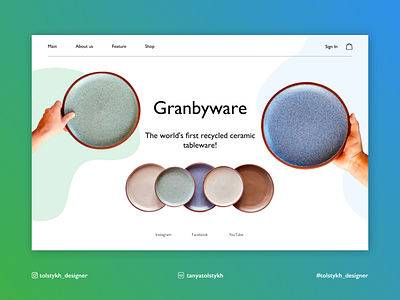 Concept Ceramic Shop Page E-commerce concept design design illustration ui webdesign