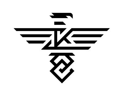 ZK Productions Logo Concept eagle icon logo music rock wings