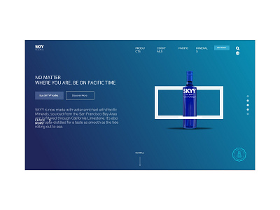 Sky Vodka Landing Page Minimalistic