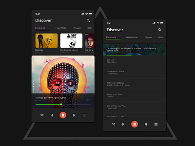 Music Player design graphic design illustration mobile ui ux