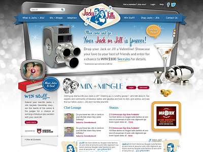 Jacks + Jills Website custom wordpress graphic design retro web design