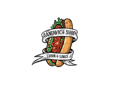 SANDWICH branding design food and drink food logo food truck illustration logo mascot vector vintage logo