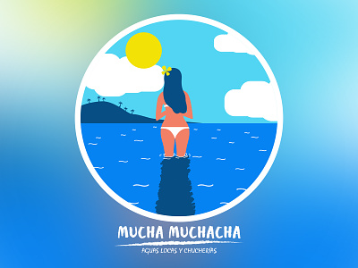 Mucha Muchacha beach brand design branding design design art illustration latin america logo logo design