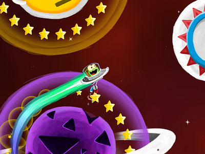An Alien with a Magnet - In-Game action alien an alien with a magnet android colors development fun galaxy game ios mac magnet pc planet space