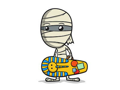 Mummy Travel cartoon egypt guy illustration mummy suitcase travel