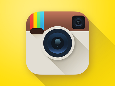 Instagram Icon - iOS7 app app icon apple flat grid icon icon grid instagram ios7 longshadow