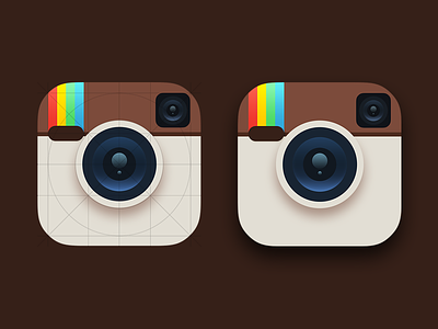 Instagram Icon v2 - iOS7 app app icon apple flat grid icon icon grid instagram ios7