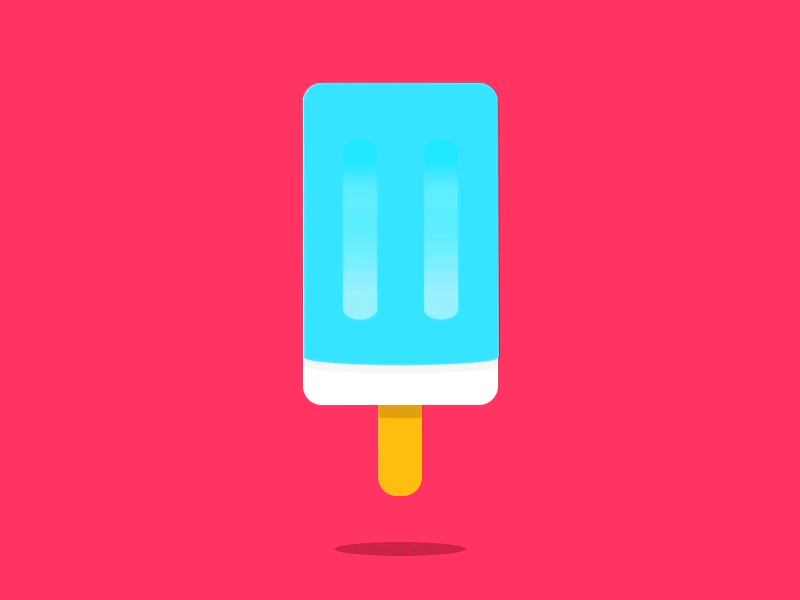 Blue Popsicle after effects animation blue ice cream illustration loop popsicle