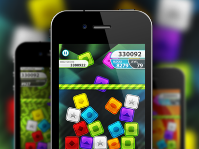 Push Panic apple blocks game gui interface ios iphone puzzle ui