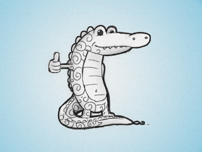 Cloudgator alligator cloud crocodile gator illustration logo sketch