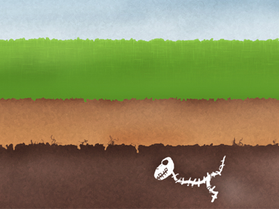 Enercities Concept application concept dinosaur earth game grass interactive skeleton sketch