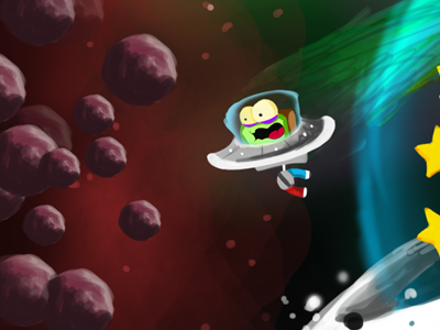 Aaaaaaaaaahhhhh! alien an alien with a magnet android artwork character concept game illustration ios scream