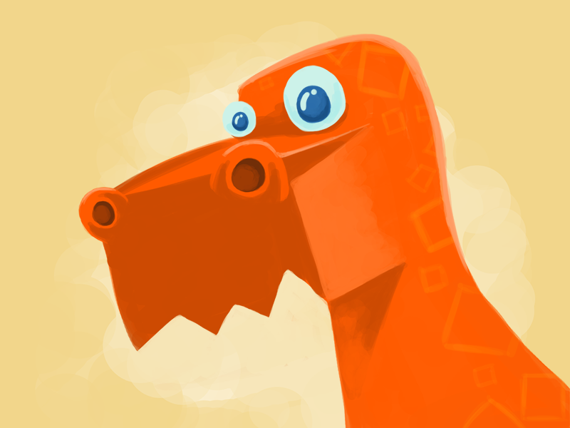 Orange Cube Dragon by Ricardo de Zoete on Dribbble