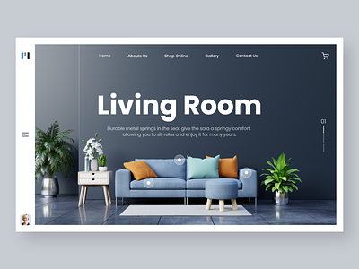 Room Interior Concept - Web Hero Section