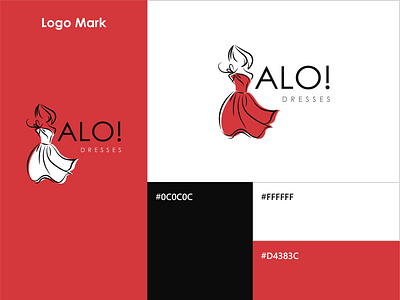 Alo Dresses - Logo Design Concept branding clothing logo design dress dresses illustration logo logo design logo design concept ui