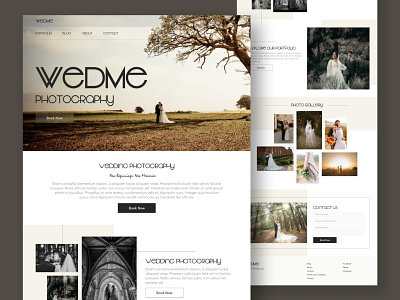 WedMe - Photography Website Design branding design gallery landing page memories photography photography website photos pre wedding studio ui ui design uiux uiuz web design website wedding wedding photography