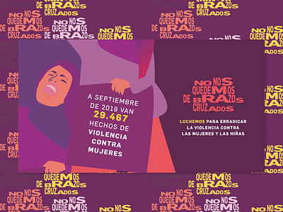 Erradiquemos la violencia contra mujeres y niñas. CFCE Uruguay design digital design digitalart feminism illustration uruguay vector violence women