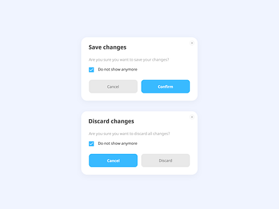 Save / Discard Changes changes confirm design dialog discard pop up save ui web window