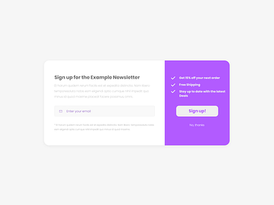 Newsletter Signup Pop-up