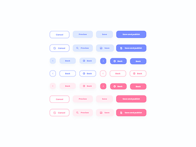 Daily UI - Button Set button buttons create daily design elements icons set ui ui elements web