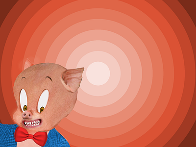 Porky Pig in real life art cartoon character character art character design illustration photoshop