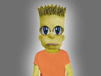 Bart Simpson in real life art cartoon character character art character design design illustration photoshop