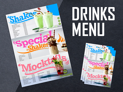 Drinks Menu art branding design flat illustration illustrator lettering minimal typography