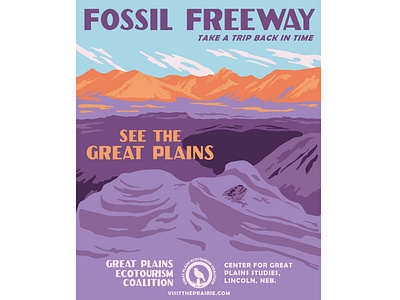 Fossil Freeway branding design graphic design illustration nature poster poster art poster design vector