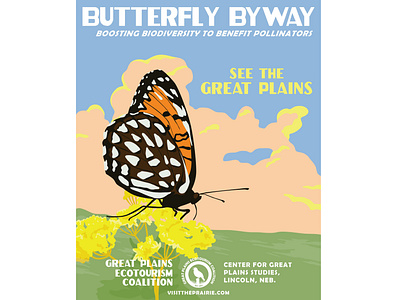 Butterfly Byway branding design graphic design illustration nature poster poster art vector