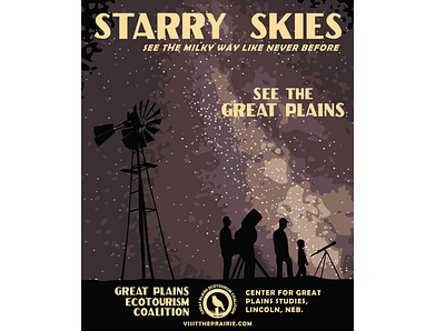 Starry Skies branding design graphic design graphicdesign illustration nature poster poster art poster design stars vector