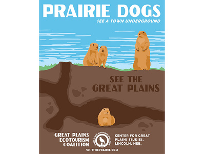 Prairie Dogs animals art branding design graphic design illustration nature poster poster art poster design vector