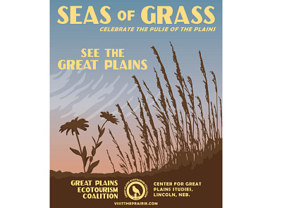 Seas of Grass art branding design graphic design illustration nature poster art poster artwork poster design vector