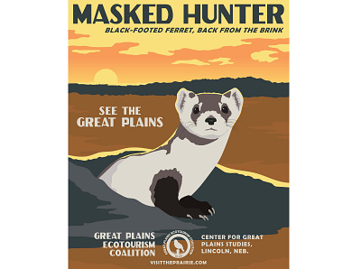 Masked Hunter art branding design graphic design illustration nature poster poster art poster design vector