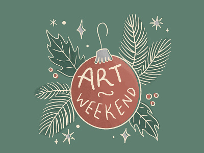 Art Weekend illustration art christmas drawing graphic design holiday illustration procreate procreate art sale type